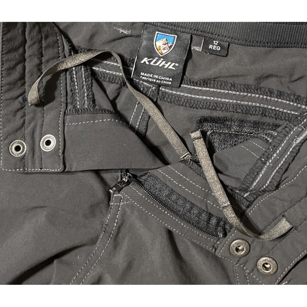 Kuhl Women's Durango Performance Style Cargo Pocket Black Pants Size 12 (34x32) - Picture 4 of 12